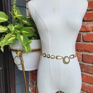 Irregular circles gold y2k chain